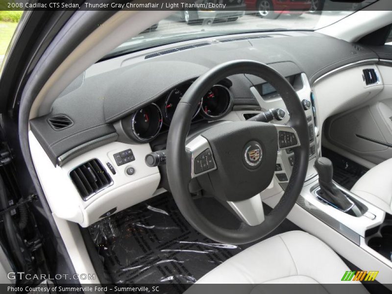 Thunder Gray Chromaflair / Light Titanium/Ebony 2008 Cadillac CTS Sedan