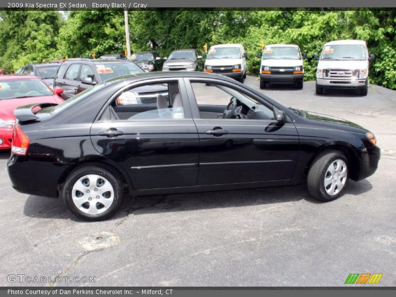 Ebony Black / Gray 2009 Kia Spectra EX Sedan