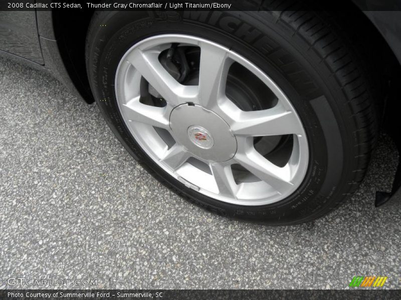 Thunder Gray Chromaflair / Light Titanium/Ebony 2008 Cadillac CTS Sedan