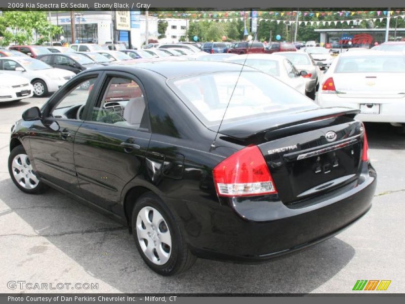 Ebony Black / Gray 2009 Kia Spectra EX Sedan