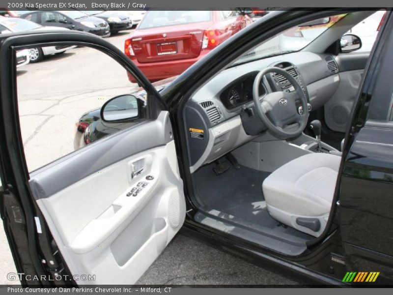 Ebony Black / Gray 2009 Kia Spectra EX Sedan