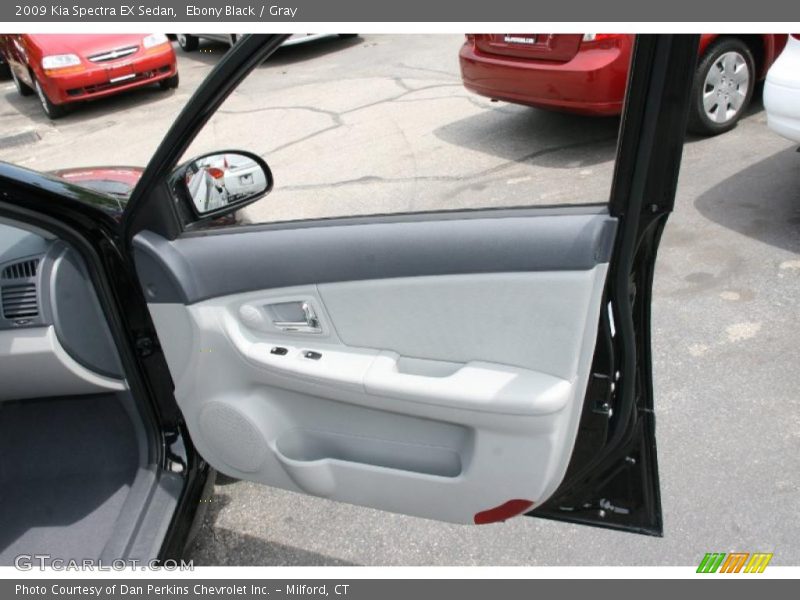 Ebony Black / Gray 2009 Kia Spectra EX Sedan