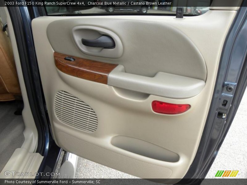 Charcoal Blue Metallic / Castano Brown Leather 2003 Ford F150 King Ranch SuperCrew 4x4
