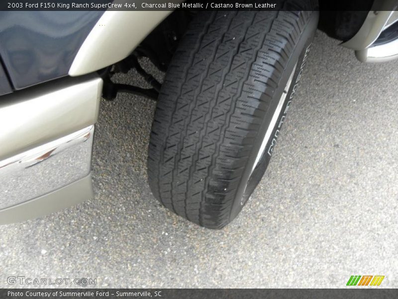 Charcoal Blue Metallic / Castano Brown Leather 2003 Ford F150 King Ranch SuperCrew 4x4