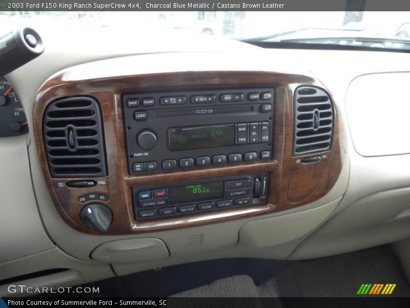 Charcoal Blue Metallic / Castano Brown Leather 2003 Ford F150 King Ranch SuperCrew 4x4