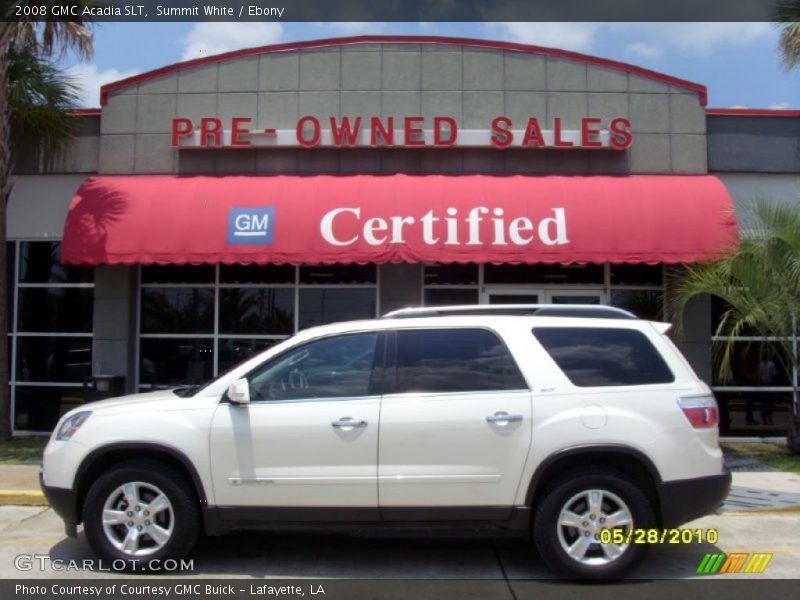 Summit White / Ebony 2008 GMC Acadia SLT
