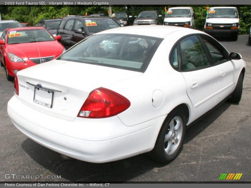 Vibrant White / Medium Graphite 2003 Ford Taurus SES