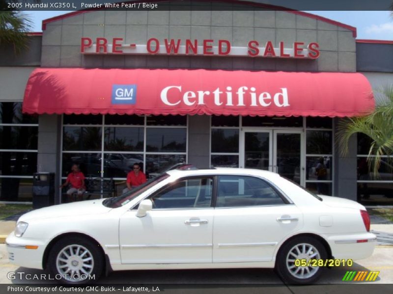 Powder White Pearl / Beige 2005 Hyundai XG350 L