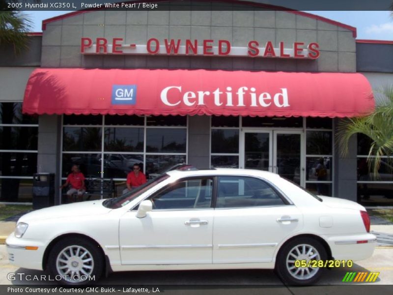 Powder White Pearl / Beige 2005 Hyundai XG350 L