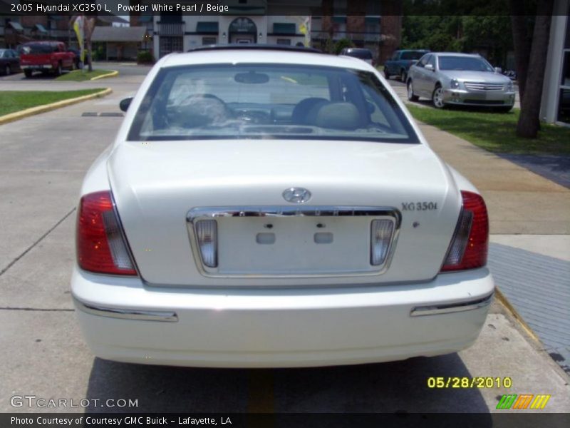 Powder White Pearl / Beige 2005 Hyundai XG350 L