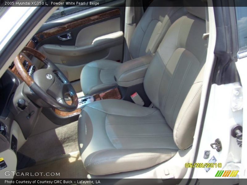 Powder White Pearl / Beige 2005 Hyundai XG350 L