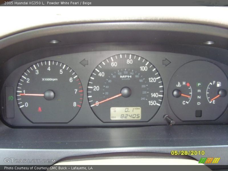Powder White Pearl / Beige 2005 Hyundai XG350 L