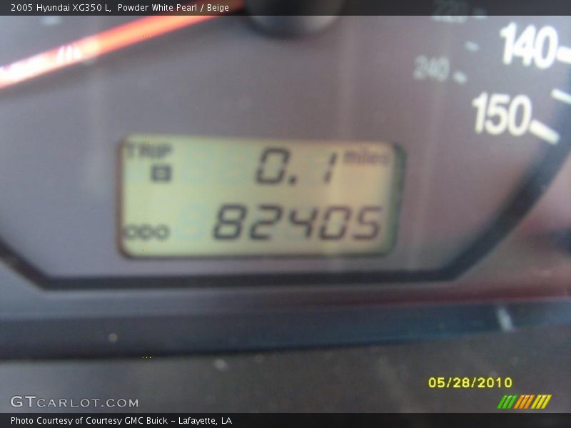 Powder White Pearl / Beige 2005 Hyundai XG350 L