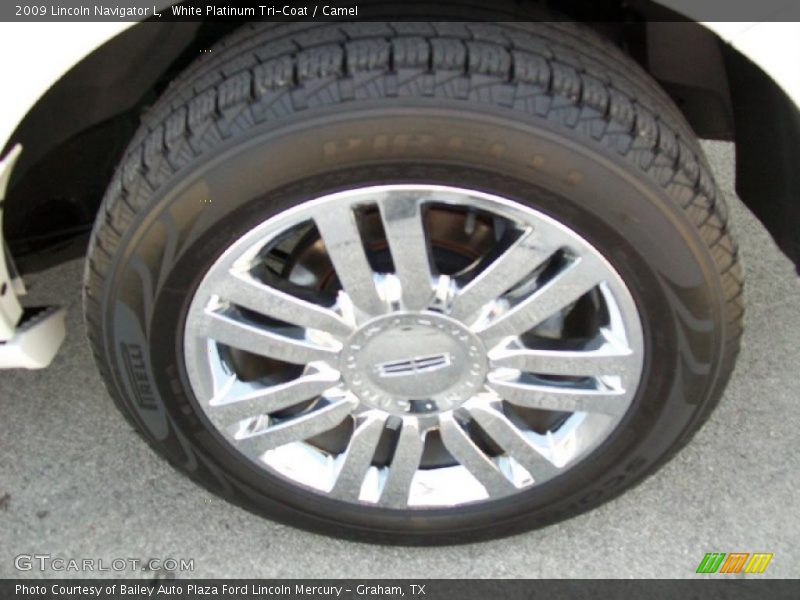 White Platinum Tri-Coat / Camel 2009 Lincoln Navigator L