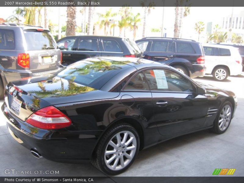 Black / Black 2007 Mercedes-Benz SL 550 Roadster