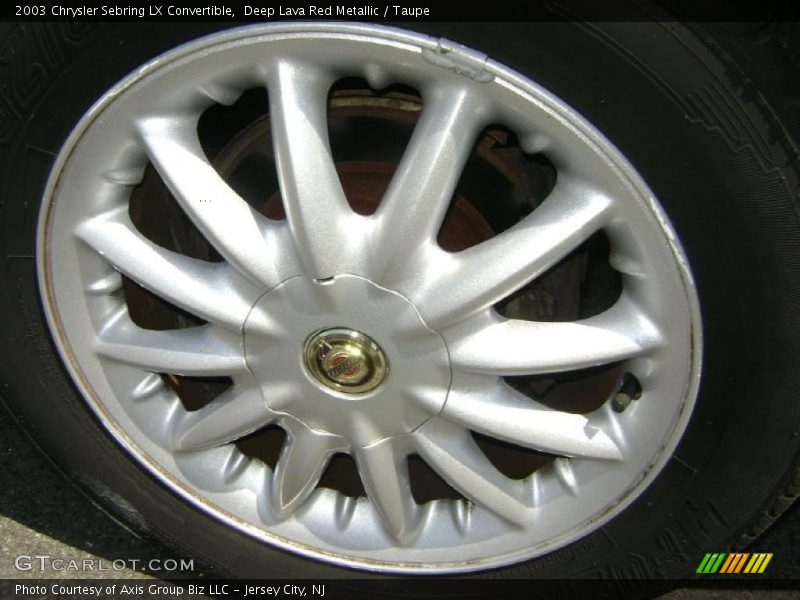 Deep Lava Red Metallic / Taupe 2003 Chrysler Sebring LX Convertible
