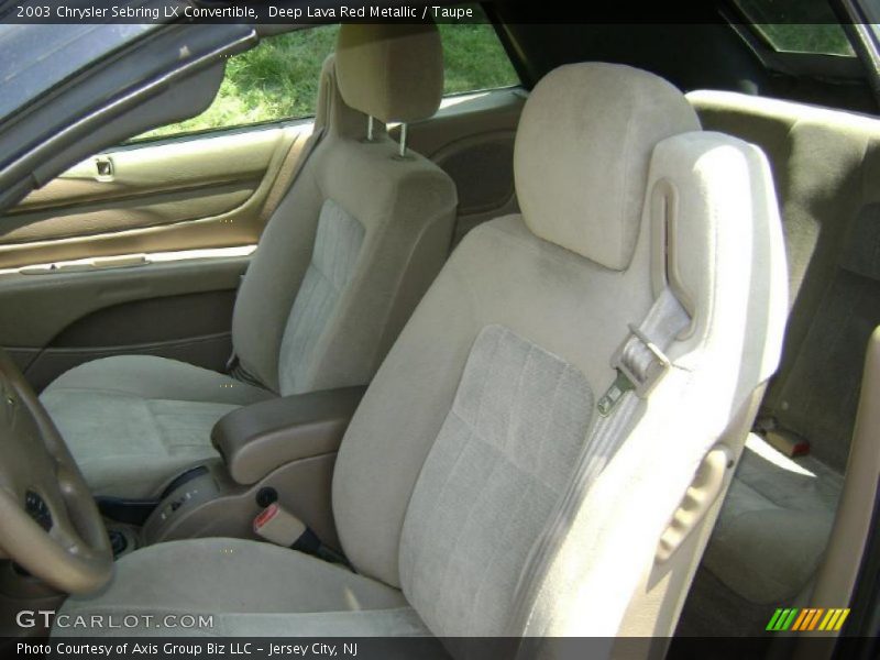 Deep Lava Red Metallic / Taupe 2003 Chrysler Sebring LX Convertible