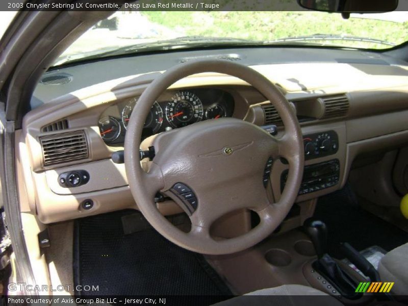 Deep Lava Red Metallic / Taupe 2003 Chrysler Sebring LX Convertible
