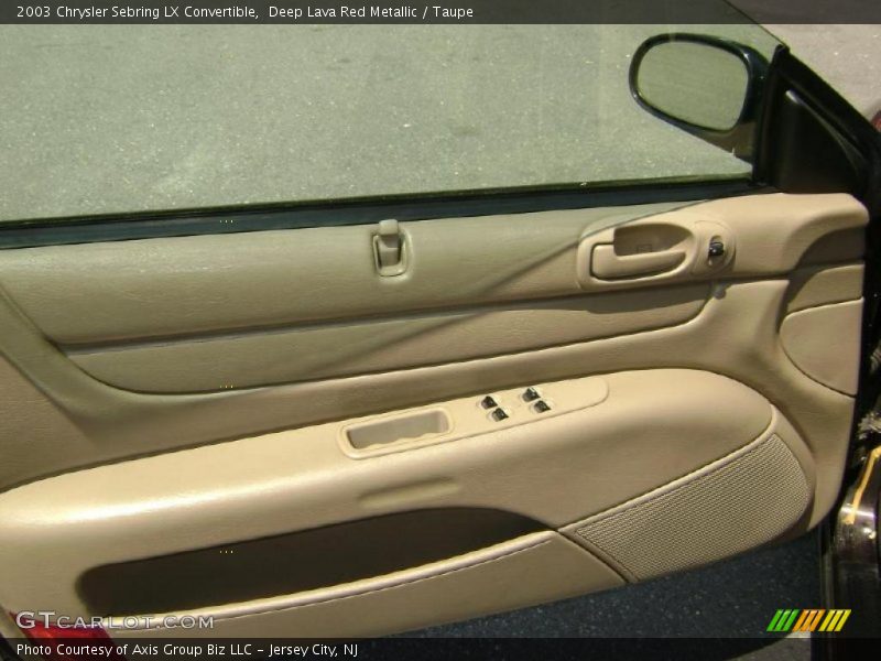 Deep Lava Red Metallic / Taupe 2003 Chrysler Sebring LX Convertible