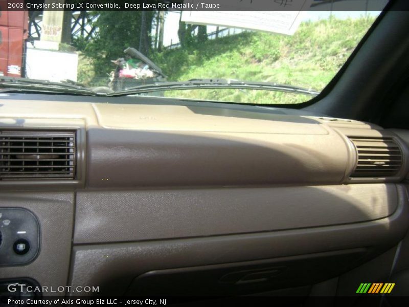 Deep Lava Red Metallic / Taupe 2003 Chrysler Sebring LX Convertible