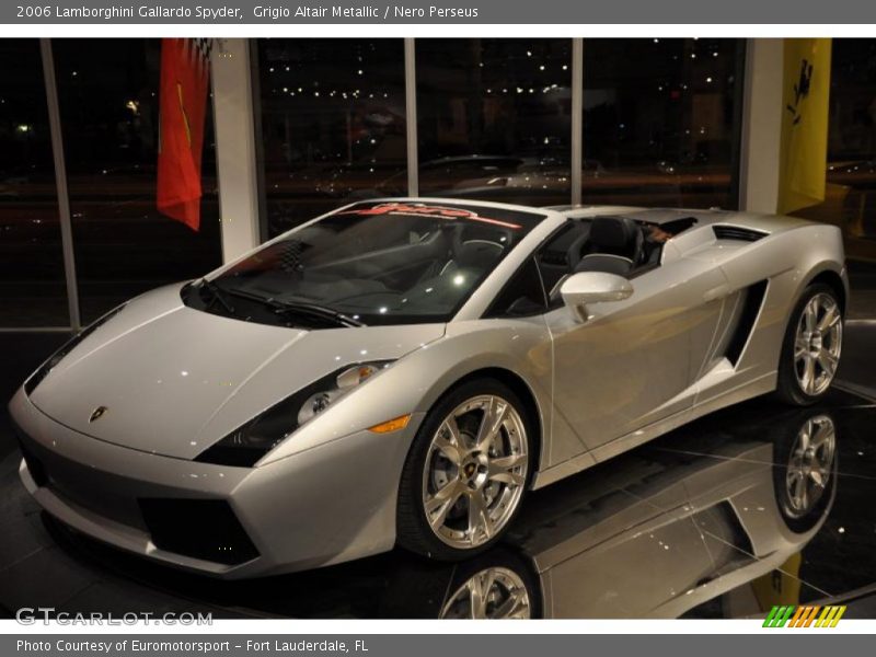 Grigio Altair Metallic / Nero Perseus 2006 Lamborghini Gallardo Spyder