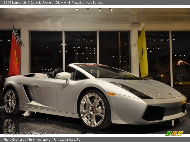 Grigio Altair Metallic / Nero Perseus 2006 Lamborghini Gallardo Spyder