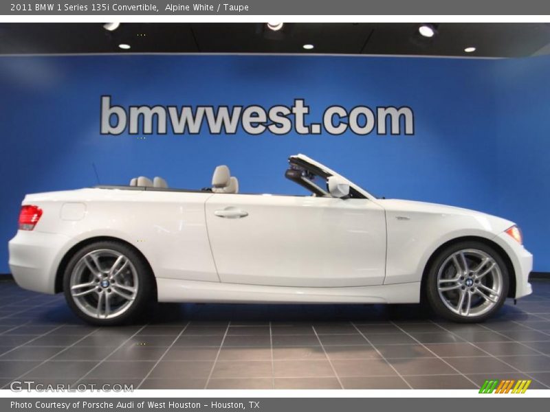 Alpine White / Taupe 2011 BMW 1 Series 135i Convertible