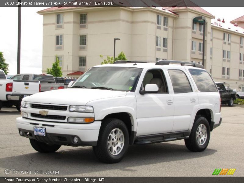 Summit White / Tan/Neutral 2003 Chevrolet Tahoe Z71 4x4