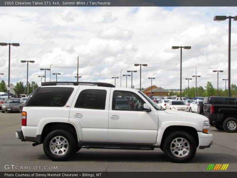 Summit White / Tan/Neutral 2003 Chevrolet Tahoe Z71 4x4