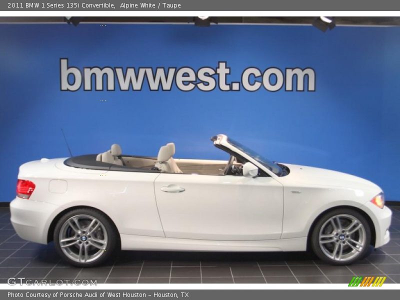 Alpine White / Taupe 2011 BMW 1 Series 135i Convertible