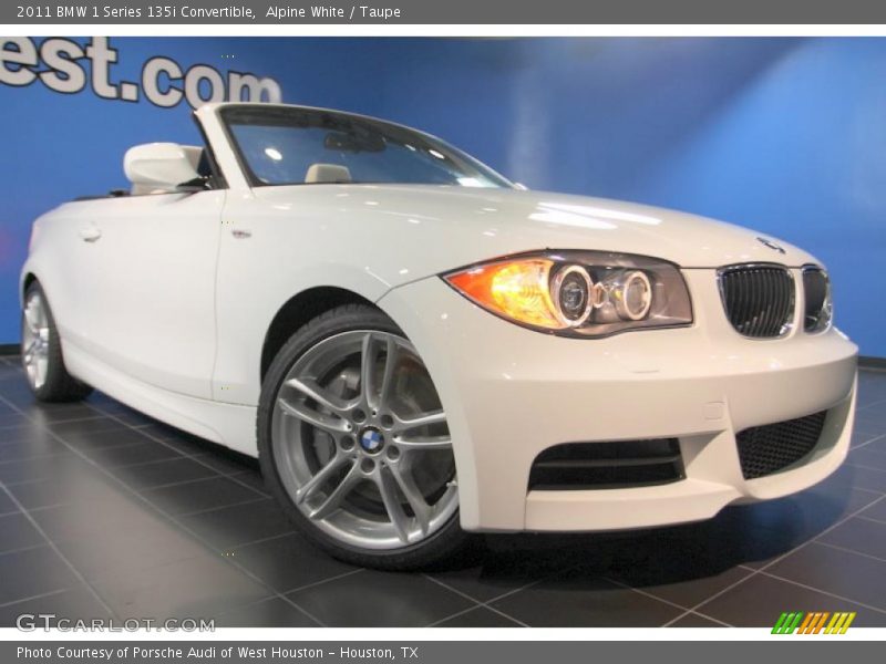 Alpine White / Taupe 2011 BMW 1 Series 135i Convertible