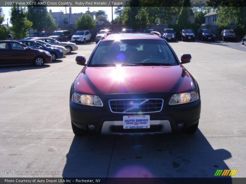 Ruby Red Metallic / Taupe 2007 Volvo XC70 AWD Cross Country