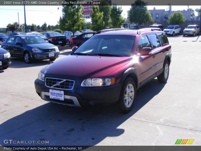 Ruby Red Metallic / Taupe 2007 Volvo XC70 AWD Cross Country
