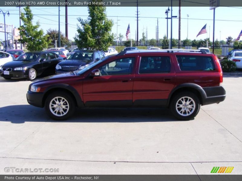 Ruby Red Metallic / Taupe 2007 Volvo XC70 AWD Cross Country