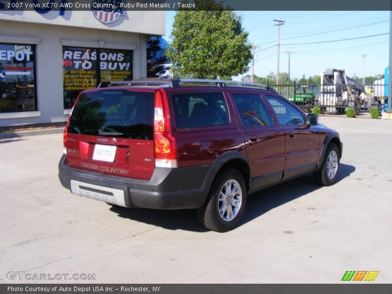 Ruby Red Metallic / Taupe 2007 Volvo XC70 AWD Cross Country