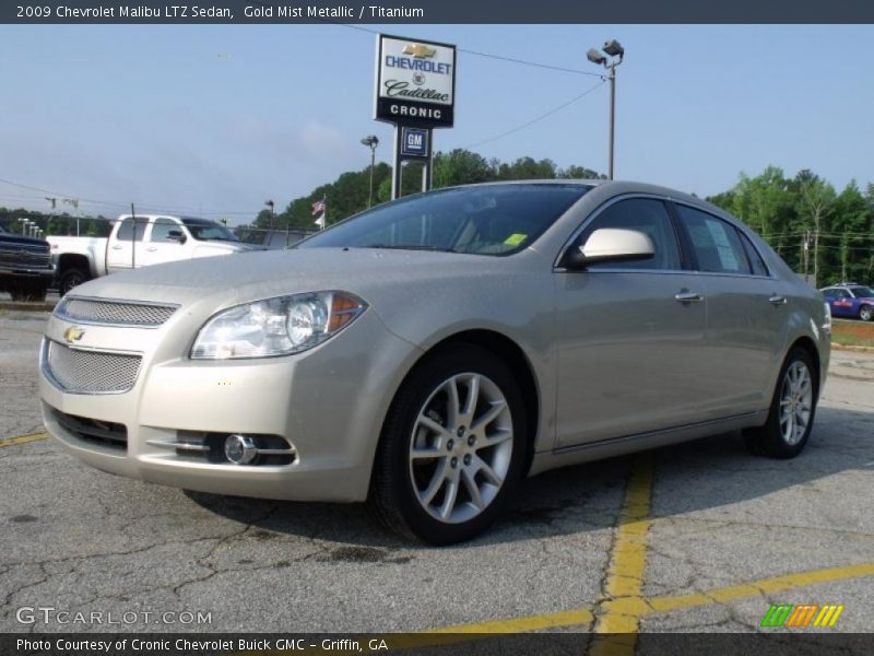 Gold Mist Metallic / Titanium 2009 Chevrolet Malibu LTZ Sedan