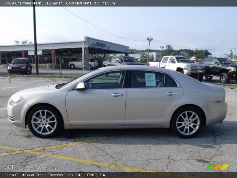 Gold Mist Metallic / Titanium 2009 Chevrolet Malibu LTZ Sedan