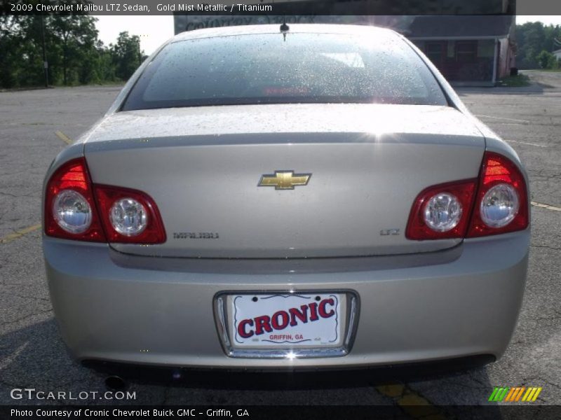 Gold Mist Metallic / Titanium 2009 Chevrolet Malibu LTZ Sedan