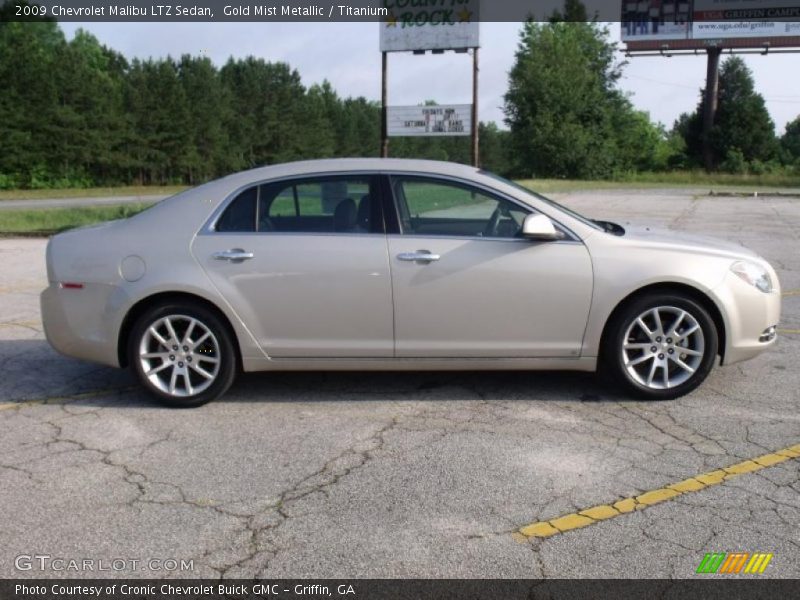 Gold Mist Metallic / Titanium 2009 Chevrolet Malibu LTZ Sedan