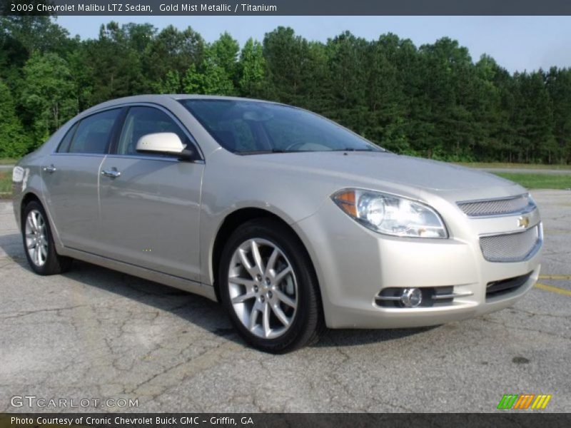 Gold Mist Metallic / Titanium 2009 Chevrolet Malibu LTZ Sedan