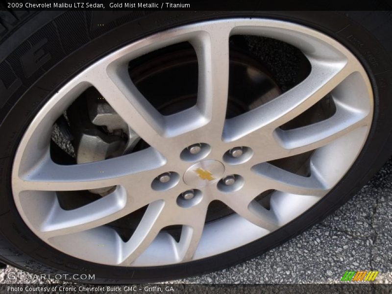 Gold Mist Metallic / Titanium 2009 Chevrolet Malibu LTZ Sedan