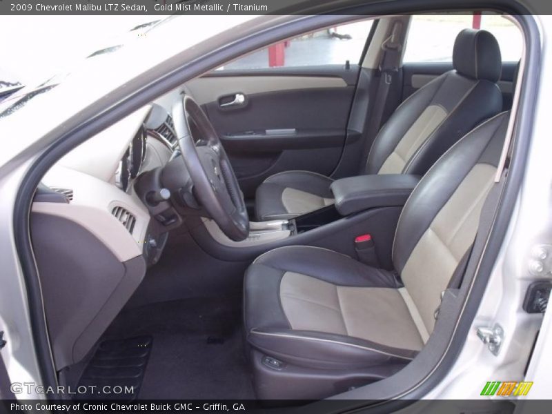 Gold Mist Metallic / Titanium 2009 Chevrolet Malibu LTZ Sedan
