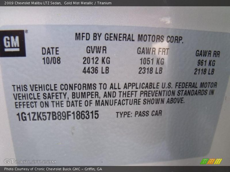 Gold Mist Metallic / Titanium 2009 Chevrolet Malibu LTZ Sedan