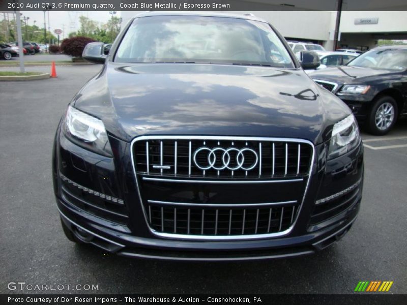 Cobalt Blue Metallic / Espresso Brown 2010 Audi Q7 3.6 Premium quattro