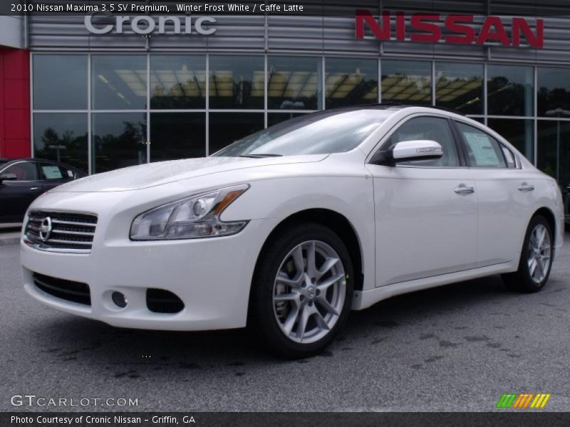 Winter Frost White / Caffe Latte 2010 Nissan Maxima 3.5 SV Premium