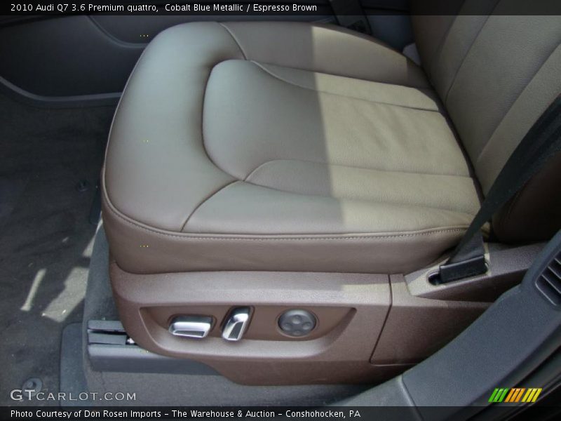 Cobalt Blue Metallic / Espresso Brown 2010 Audi Q7 3.6 Premium quattro