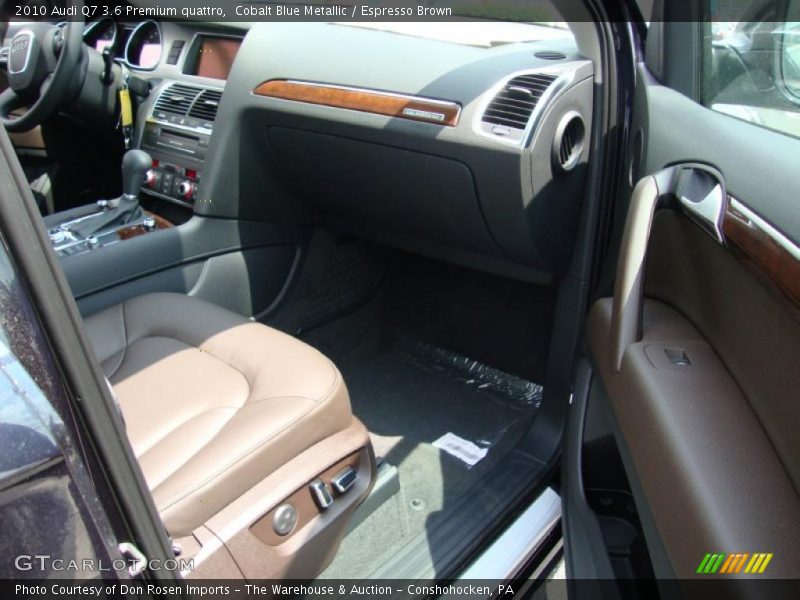 Cobalt Blue Metallic / Espresso Brown 2010 Audi Q7 3.6 Premium quattro