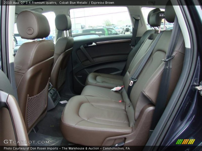 Cobalt Blue Metallic / Espresso Brown 2010 Audi Q7 3.6 Premium quattro