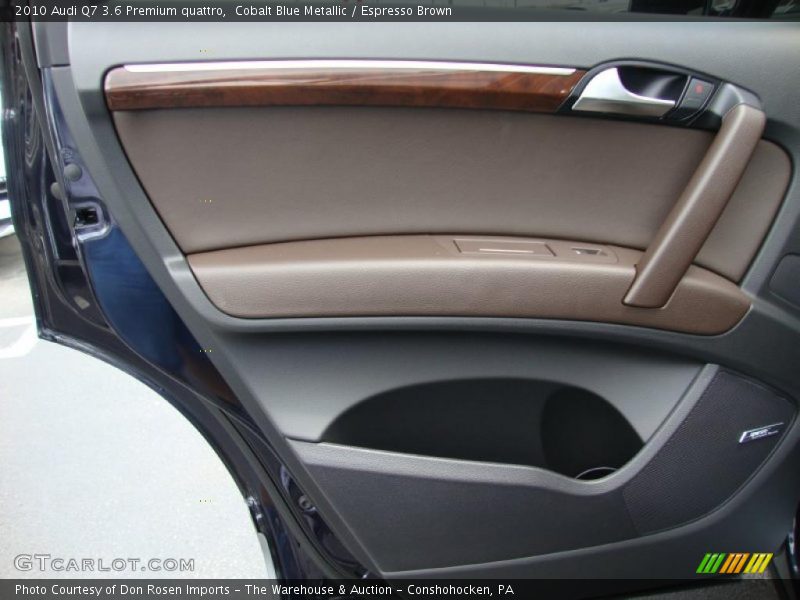 Cobalt Blue Metallic / Espresso Brown 2010 Audi Q7 3.6 Premium quattro