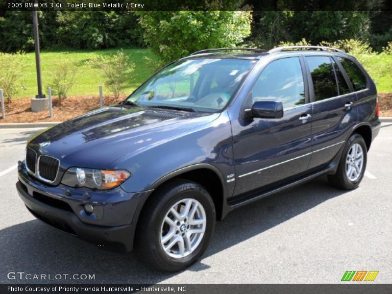 Toledo Blue Metallic / Grey 2005 BMW X5 3.0i